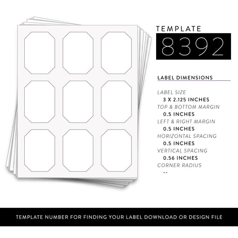 Printable Candy Buffet Labels, 3 x 2.1 in.  - [8392]