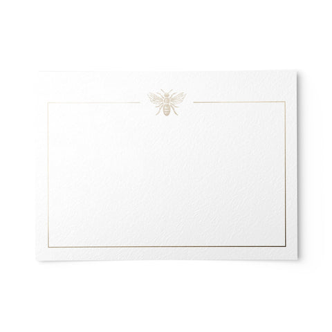 50 Bee Gold Foil Note Cards, 4x6 inches