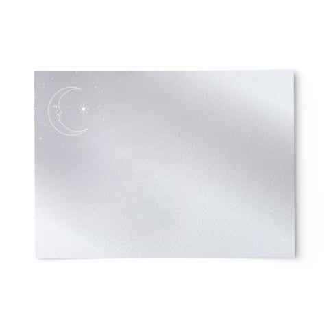 50 Celestial Silver Stars Note Cards, 4x6 inch