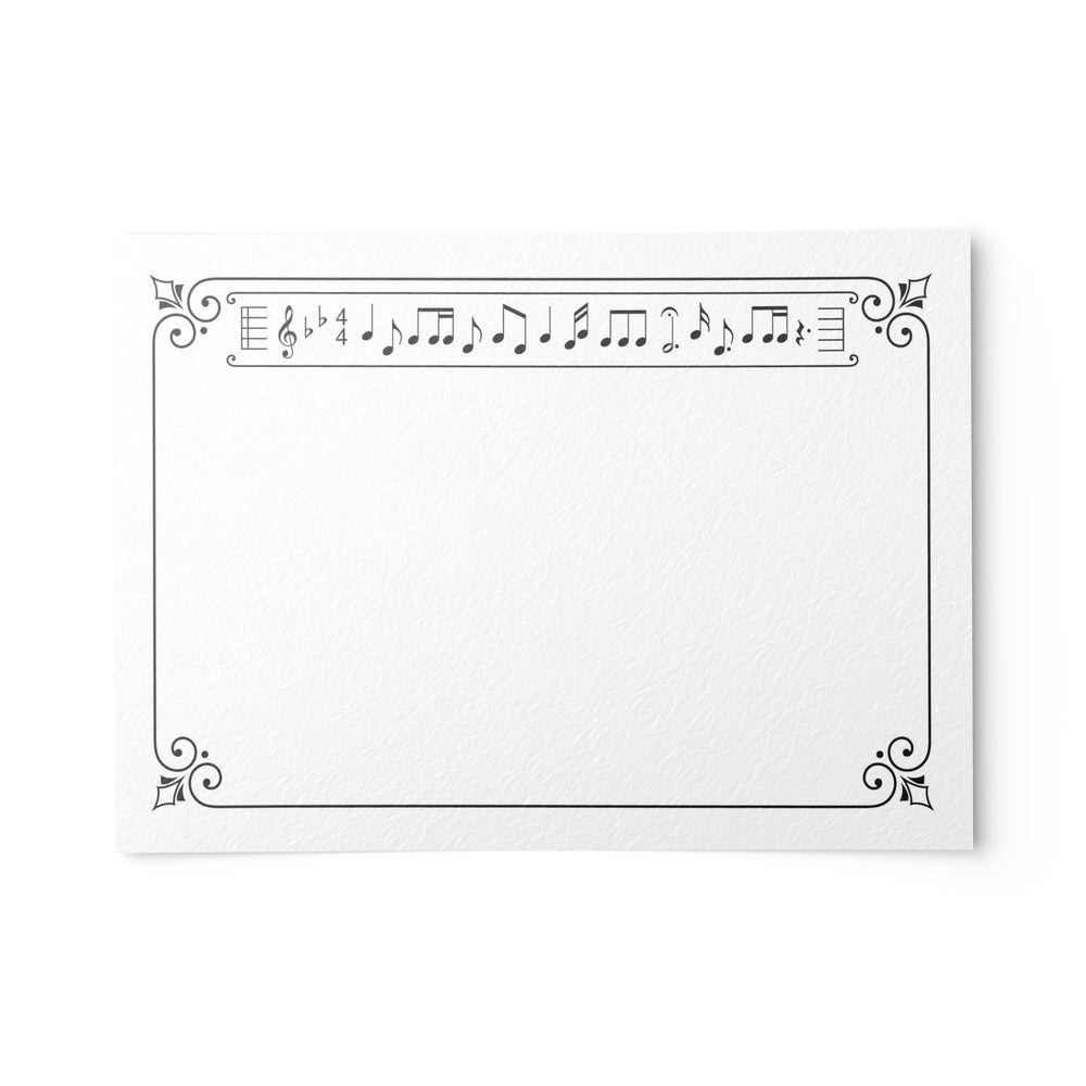 50 Music Note Cards, 4x6 inch