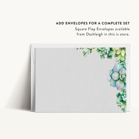 50 Succulents Note Cards, 4 x 6 inches