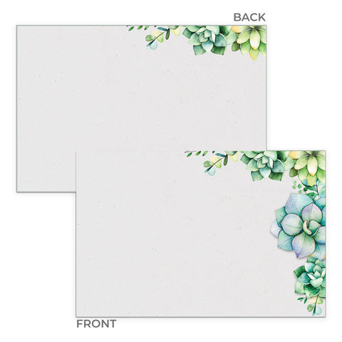 50 Succulents Note Cards, 4 x 6 inches