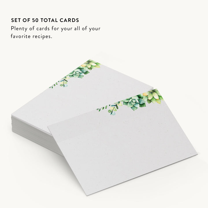 50 Succulents Note Cards, 4 x 6 inches - dashleigh - Note Cards