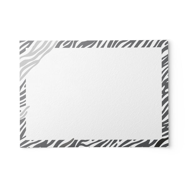 50 Zebra Silver Foil Note Cards, 4x6 inch - dashleigh - Note Cards