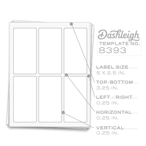 Waterproof Labels for 4 oz or 6 oz Bottles, 5 x 2.5 in. - [8393]