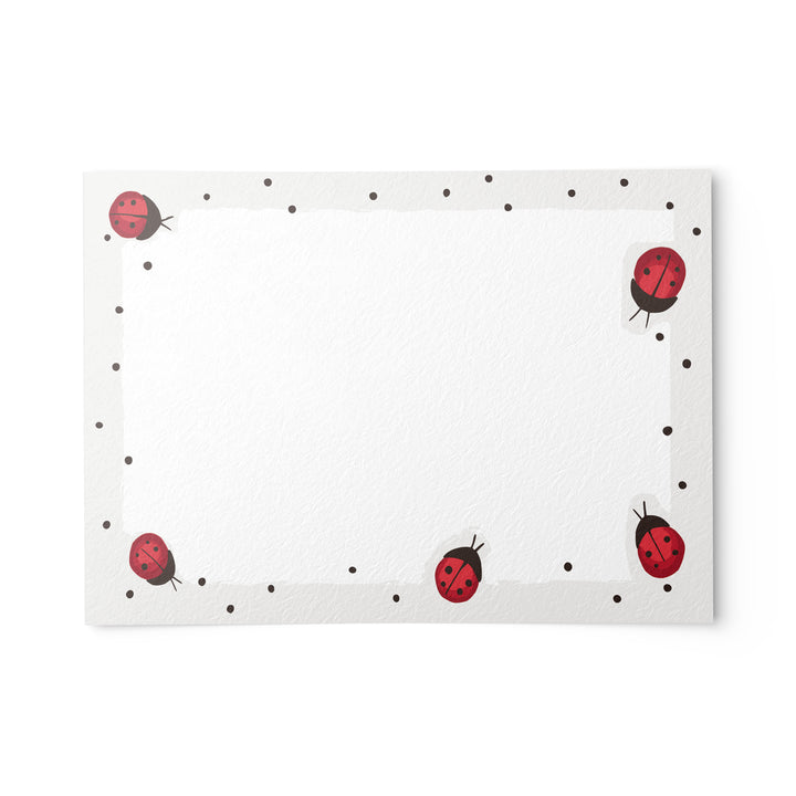Ladybug Notecards, 4 x 6 inches, Set of 48 - Stationery- dashleigh
