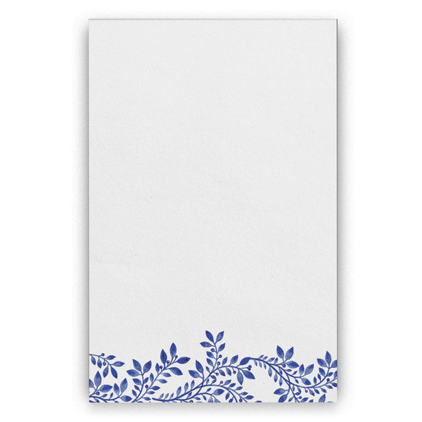 Blue Floral Memo Pad, 4x6 inches - dashleigh - Notepads