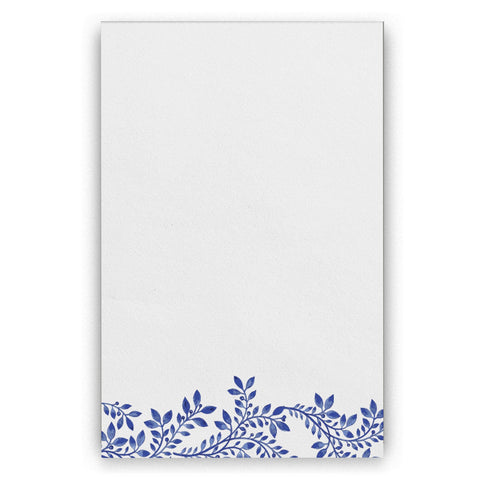 Blue Floral Memo Pad, 4x6 inches