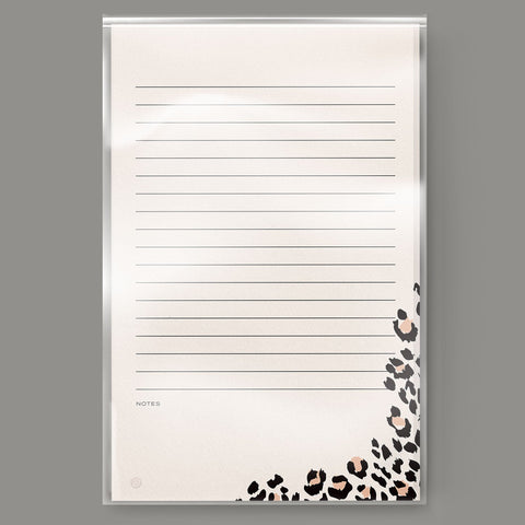 Cheetah Print Lined Notepad, 5x8 inches