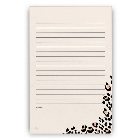 Cheetah Print Lined Notepad, 5x8 inches