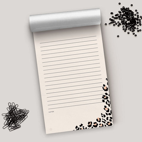 Cheetah Print Lined Notepad, 5x8 inches