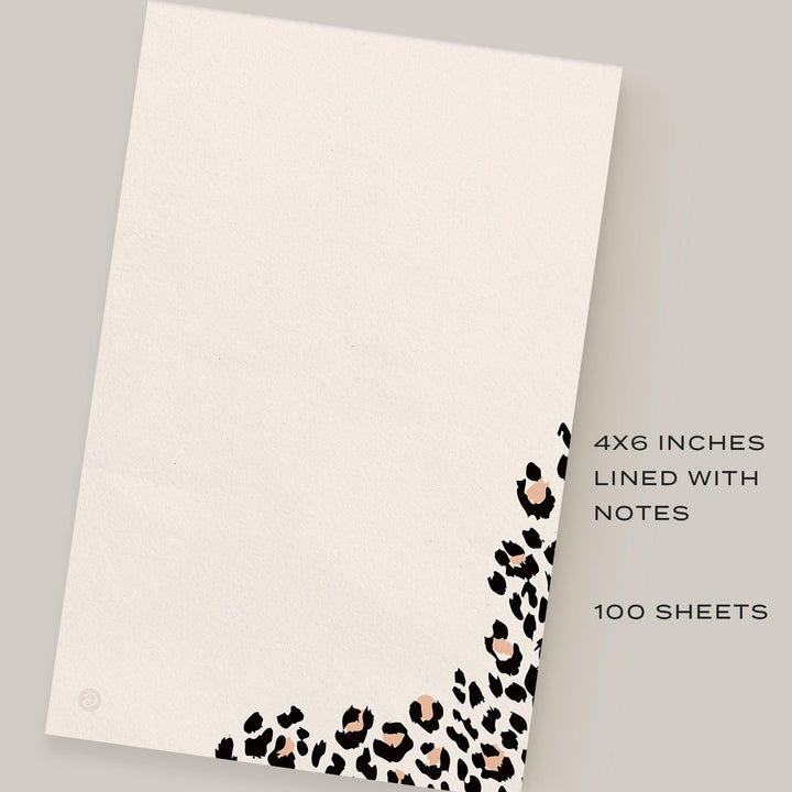 Cheetah Print Memo Pad, 4x6 inches - dashleigh - Notepads