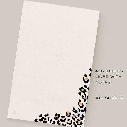 Cheetah Print Memo Pad, 4x6 inches