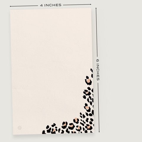 Cheetah Print Memo Pad, 4x6 inches