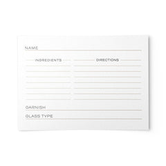 Cocktail Recipe Cards, 4x6 inches