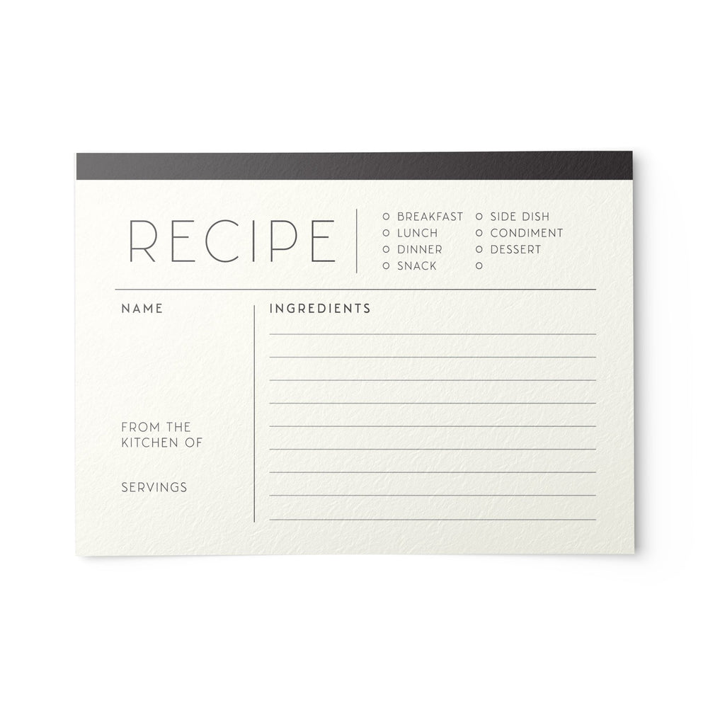 Colorful Recipe Cards, Set of 48, 4x6 inches, Water Resistant