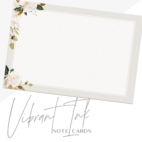 Fall Floral Note Cards, 4x6 inch