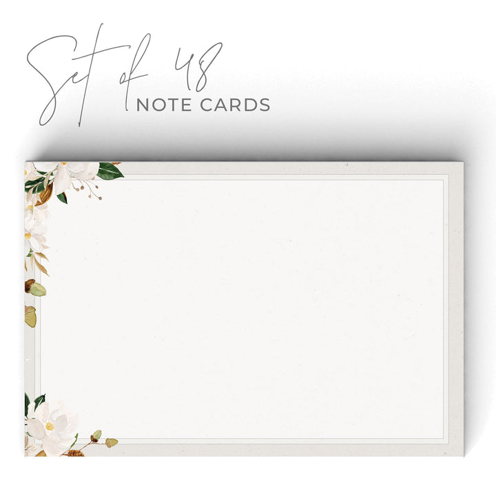 Fall Floral Note Cards, 4x6 inch
