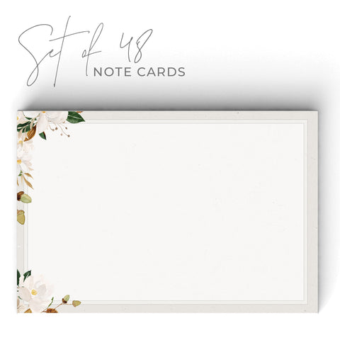 Fall Floral Note Cards, 4x6 inch