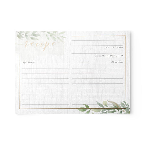 Farmhouse Recipe Cards, Set of 48, 4x6 inches