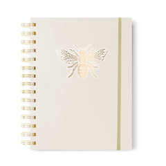 Gold Foil Bee Dot Grid Journal, 7x9 in.