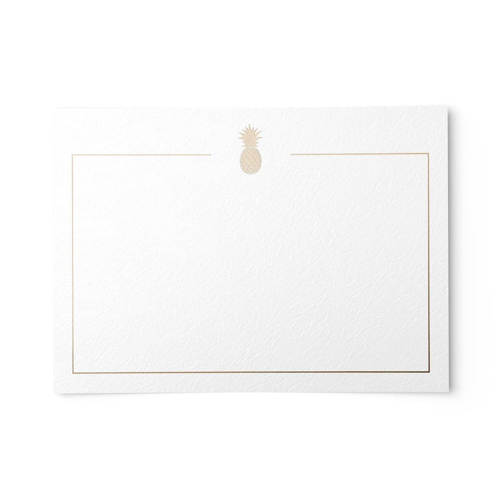 Gold Foil Pineapple Note Cards, 4x6 inches