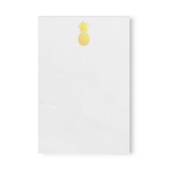 Gold Foil Pineapple Notepad, Blank, 4x6 inches