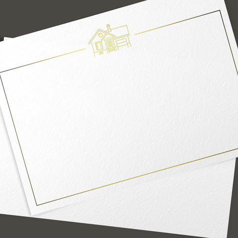 Gold Foil Realtor Note Cards - Set of 50, 4x6