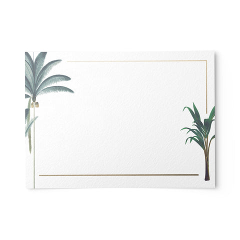 Gold Foil Tropical Palms Note Cards