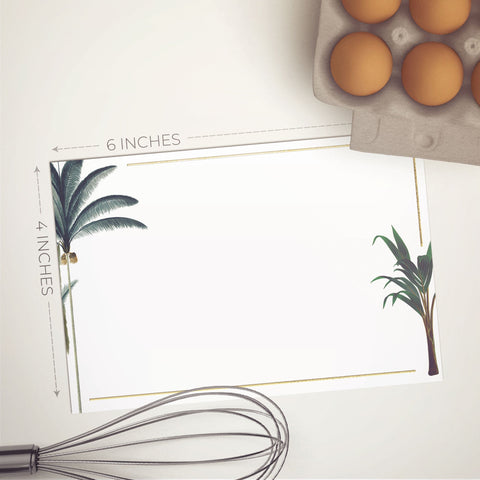 Gold Foil Tropical Palms Note Cards