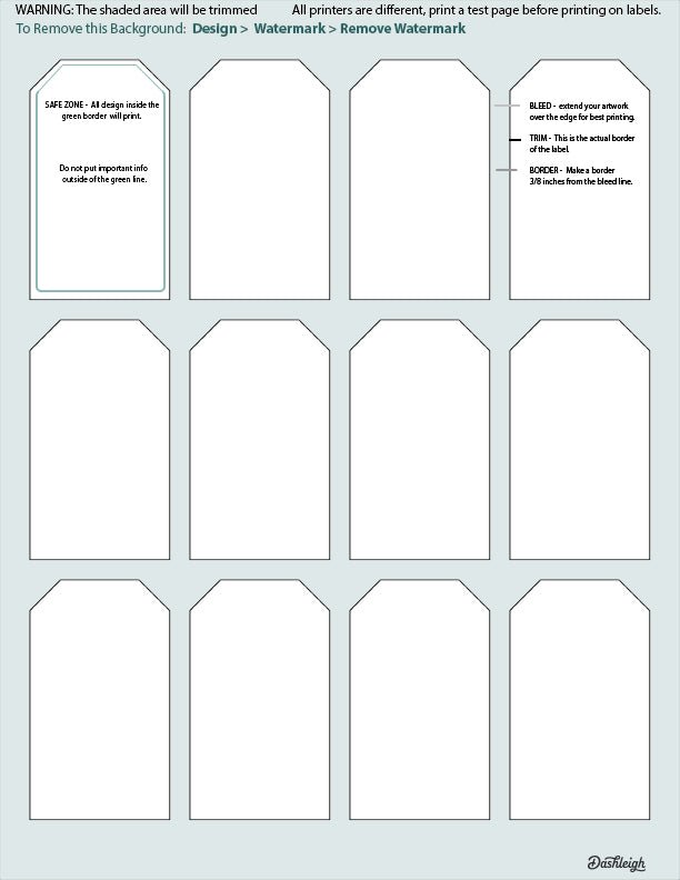 Tagging Example Print Price Tag Template Printable