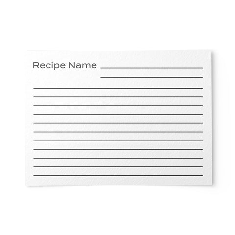 Large Print Recipe Cards, Set of 48, 4x6 inches