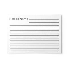 Large Print Recipe Cards, Set of 48, 4x6 inches