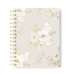 Lux Floral Bee Dot Grid Journal, 7x9 in.