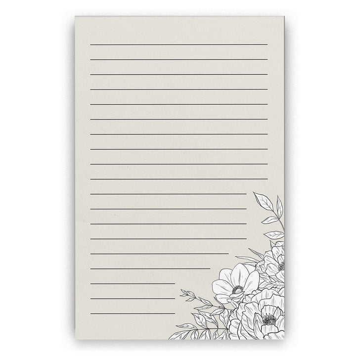 Lux Floral Lined Notepad, 5x8 inches - dashleigh - Notepads