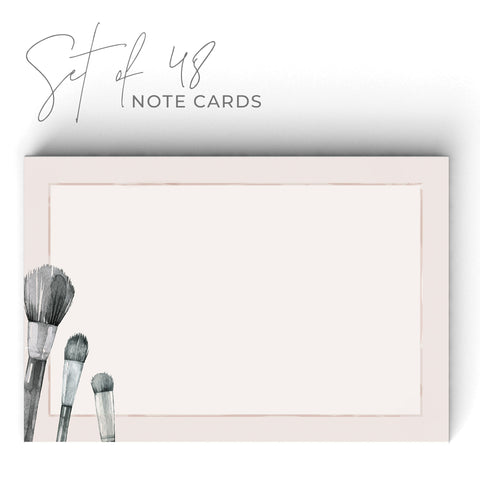 Makeup Note Cards, 4 x 6 inches, Set of 48