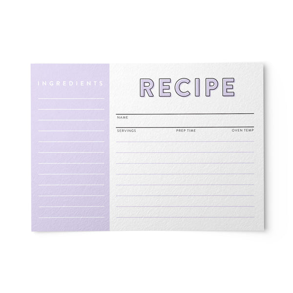Modern Color Block Recipe Cards, Set of 48, 4x6 inches - dashleigh - Recipe Card