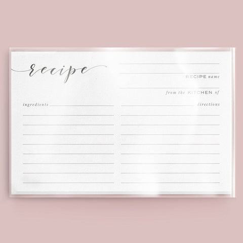 Recipe Card Notepad, 4x6 inches