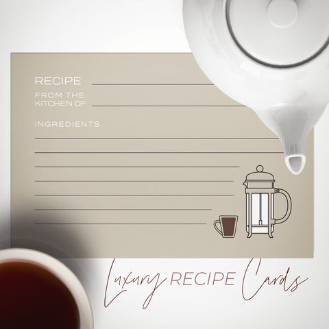 Retro Coffee Recipe Cards, Water Resistant