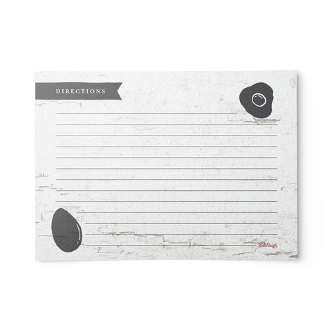 Rustic Farmhouse Chicken Recipe Cards, Water Resistant