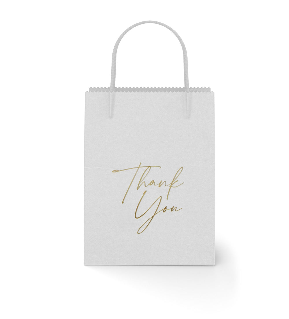 Set of 6 "Thank You" Gold Foil Stamped Bags