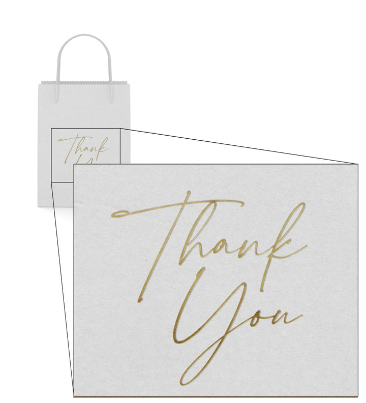 Set of 6 "Thank You" Gold Foil Stamped Bags - dashleigh - Gift Bags