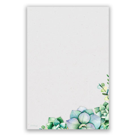 Succulents Notepad, 4x6 in