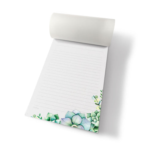 Succulents Notepad, Lined, 5.5 x 8.5 in