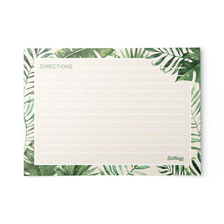 Tropical Recipe Cards, Set of 48, 4x6 inches, Water Resistant - dashleigh - Recipe Card