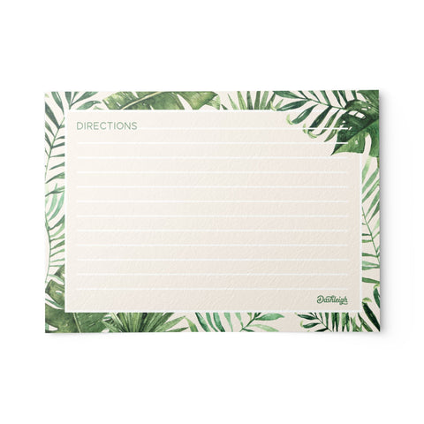 Tropical Recipe Cards, Set of 48, 4x6 inches, Water Resistant