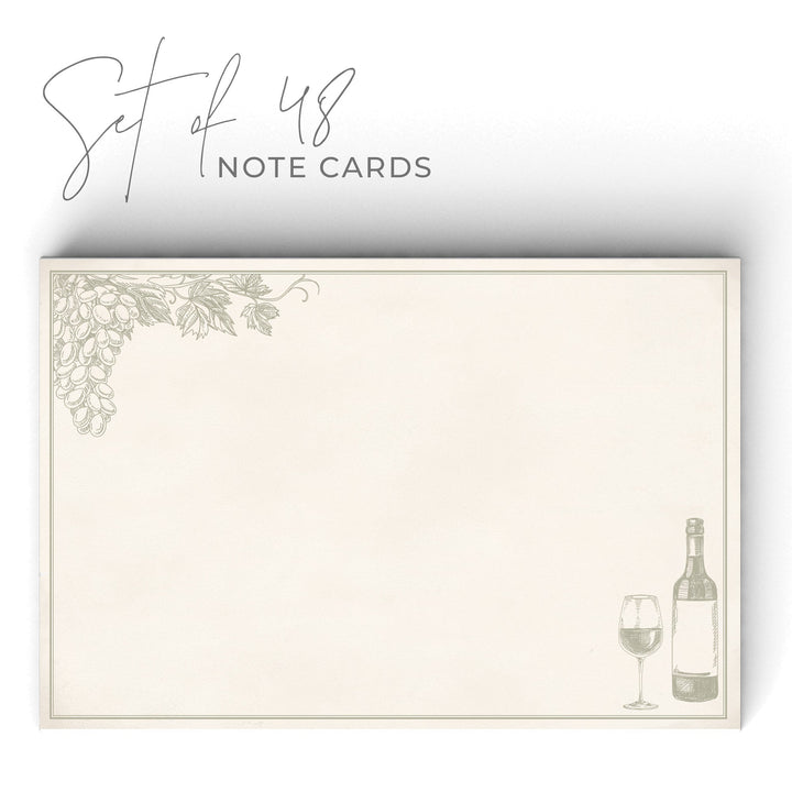 Vineyard Note Cards, 4 x 6 inches, Set of 48 - dashleigh - Note Cards